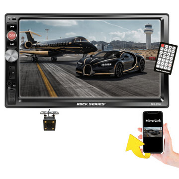 Pantalla 2 DIN Rock Series RKS-57ML BT USB Micro SD Incluye Control remoto y Cámara de reversa - Audioshop México lo mejor en Car Audio en México -  Rock Series